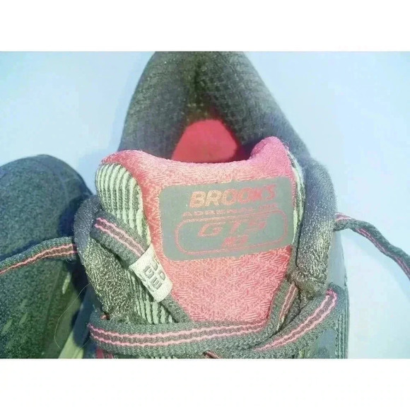 Brooks Womens Adrenaline GTS 18 Running Shoes Gray Pink Low Top Lace Up 10 - Picture 4 of 9